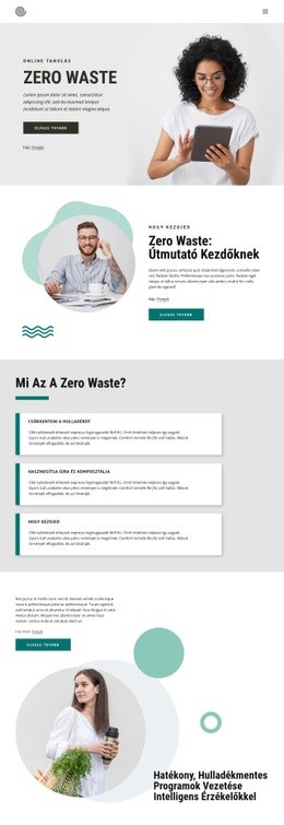 Zero Hulladék Tanfolyamok – Prémium WordPress Téma