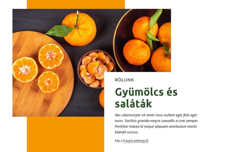 Gyümölcs és saláta WordPress Téma