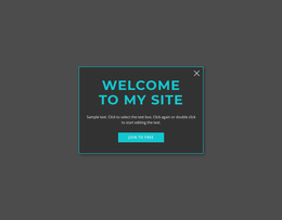 Welcome Modal Form Web Themes