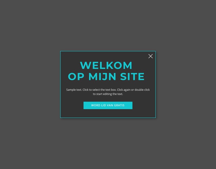 Welkom modaal formulier CSS-sjabloon