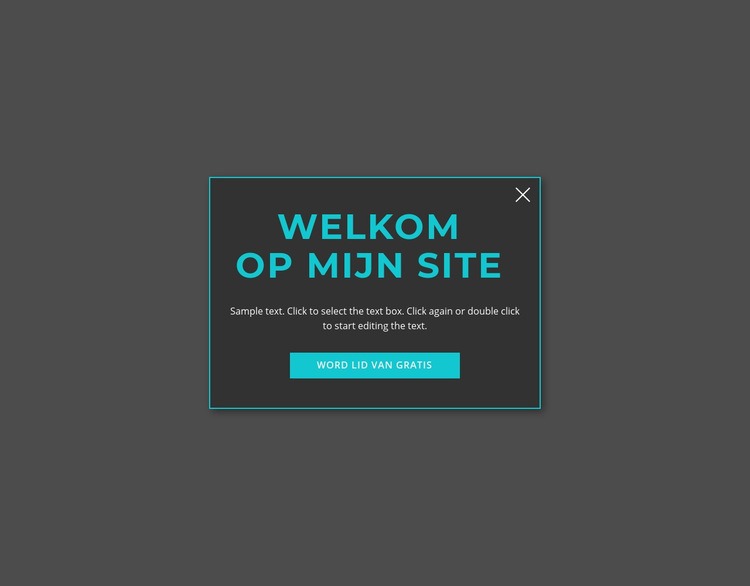 Welkom modaal formulier Website Builder-sjablonen