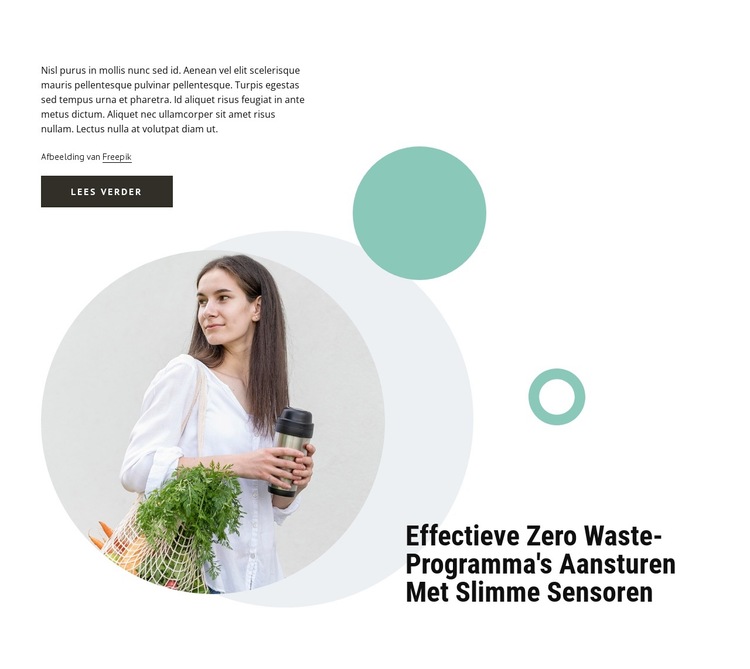 Zero waste-programma's Website sjabloon