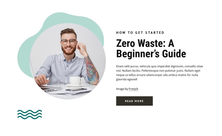 Zero waste guide One Page Template