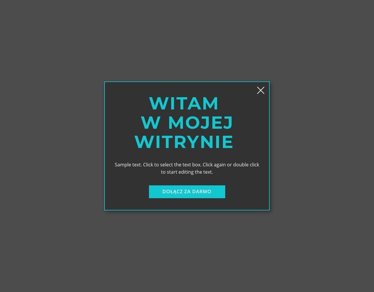 Formularz powitalny Kreator witryn internetowych HTML