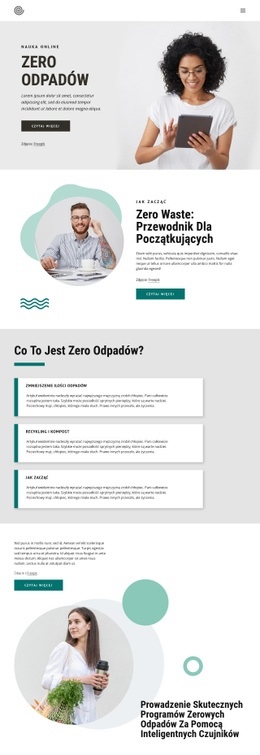 Gotowy Do Użycia Projekt Witryny Dla Kursy Zero Waste