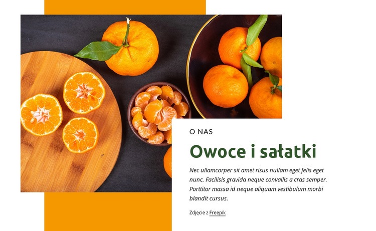 Owoce i sałatki Szablon HTML