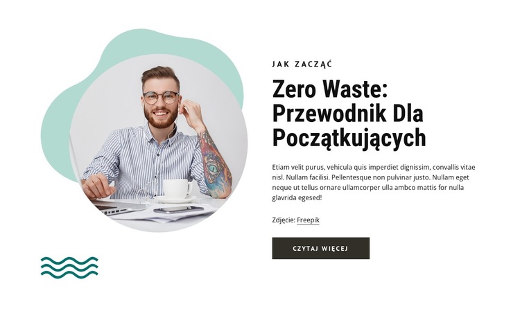Przewodnik po zero odpadów Szablon witryny sieci Web