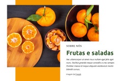 Frutas E Saladas - Modelo De Uma Página