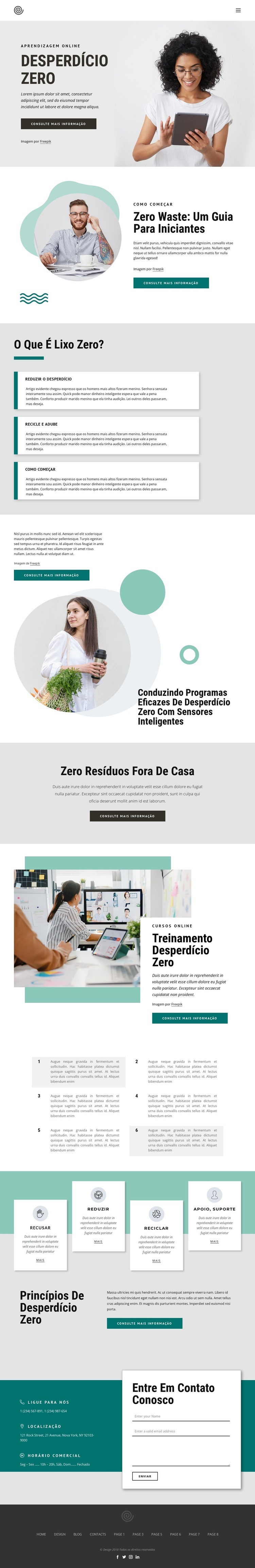 Cursos de desperdício zero Modelo