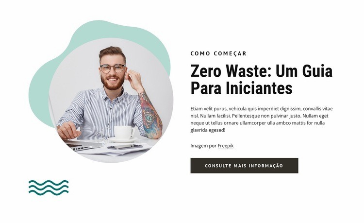 Guia de desperdício zero Landing Page