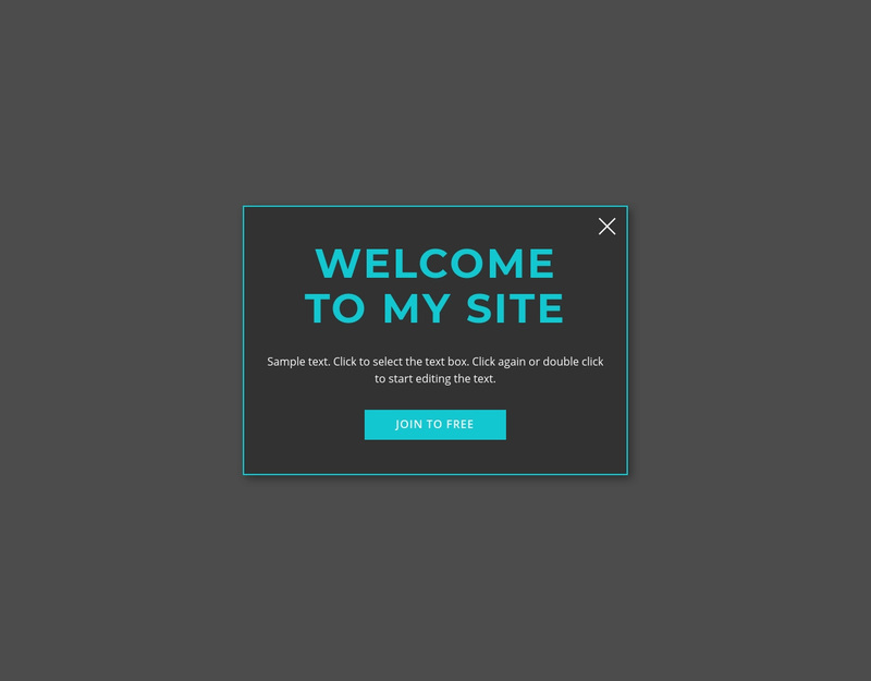 Welcome modal form Squarespace Template Alternative