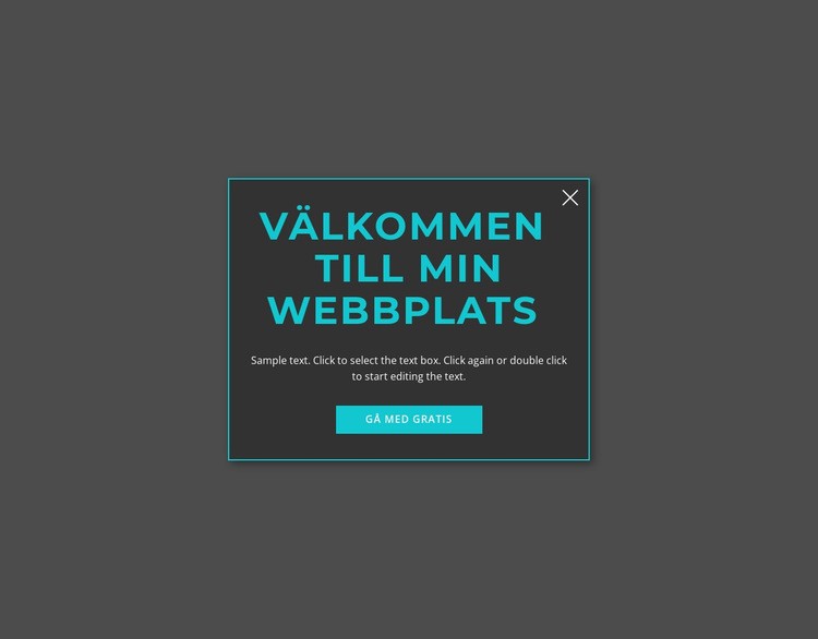 Välkommen modalform CSS -mall