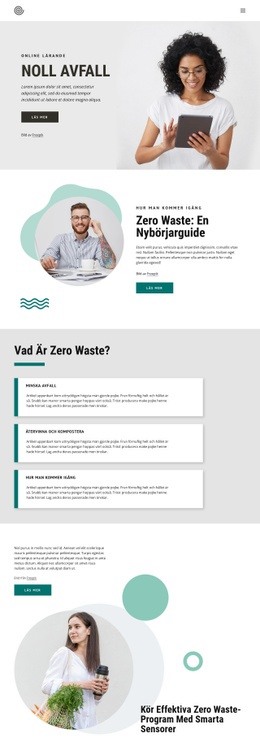 Redo Att Använda Webbplatsdesign För Zero Waste-Kurser