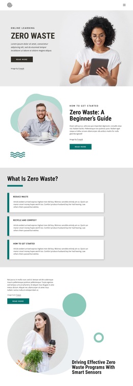 Zero Waste Courses - Website Templates