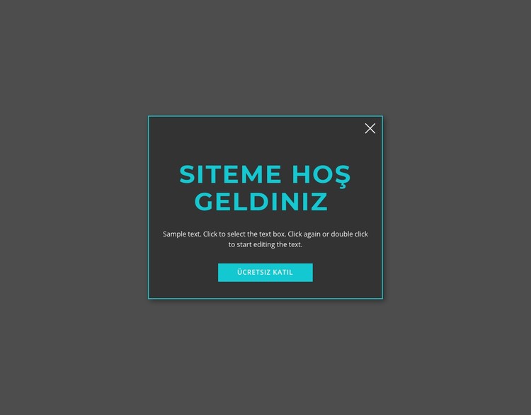 Hoşgeldin modal formu CSS Şablonu