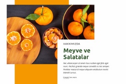 Meyve Ve Salatalar Için En Yaratıcı HTML5 Şablonu