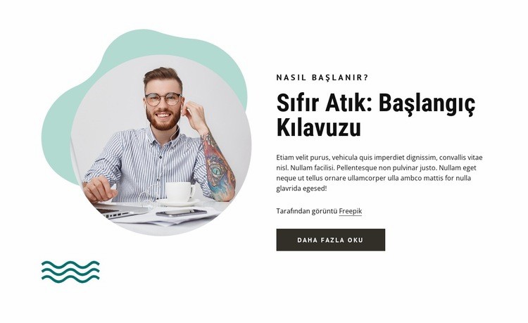 Sıfır atık kılavuzu Bir Sayfa Şablonu