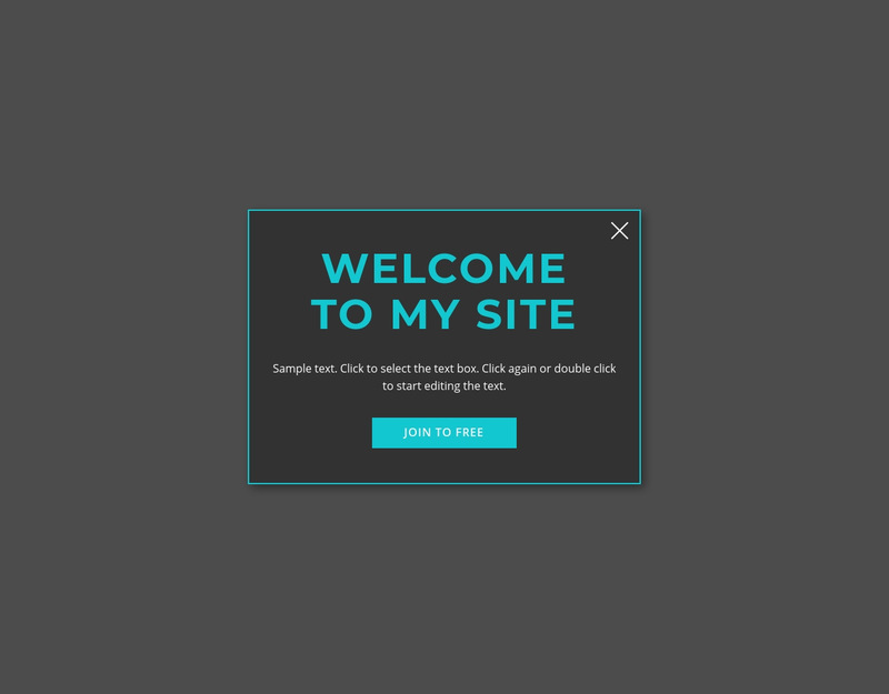 Welcome modal form Wix Template Alternative