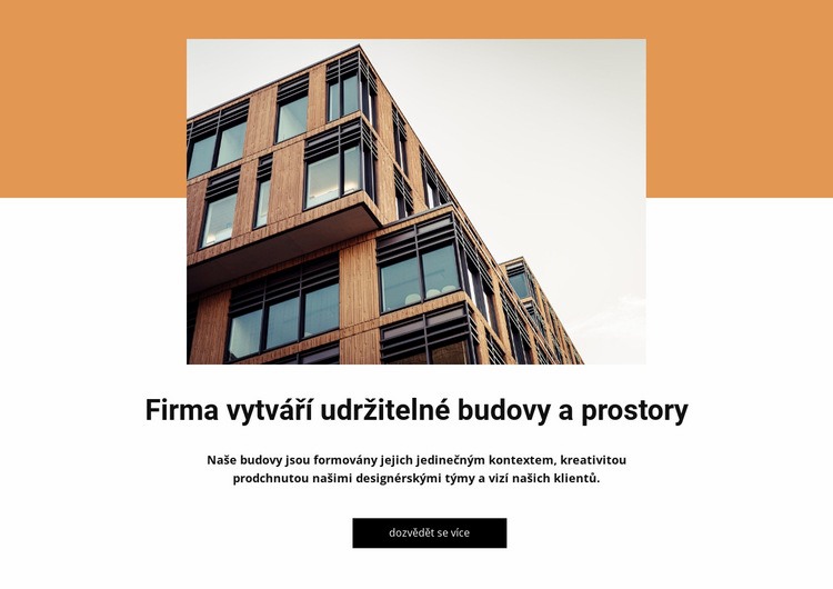 Vytvořte budovu a prostor Šablona CSS