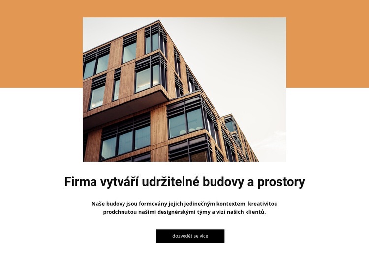 Vytvořte budovu a prostor Šablona HTML