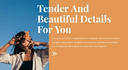 Beautiful Fashion Details Single Page Template