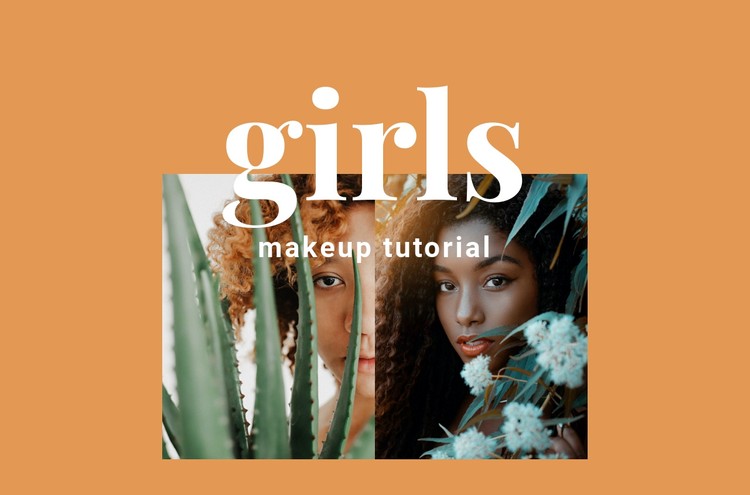 Makeup tutorial CSS Template