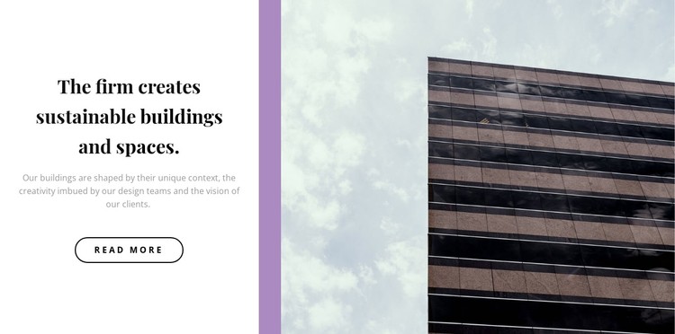 Minimal line in building CSS Template