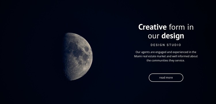 Space theme in projects CSS Template