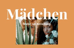 Make-Up Anleitung Website-Design