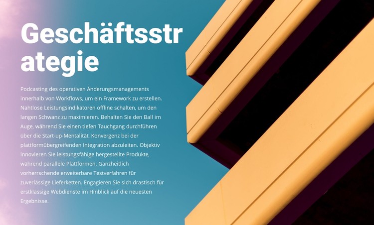 Neue Geschäftsstrategie CSS-Vorlage