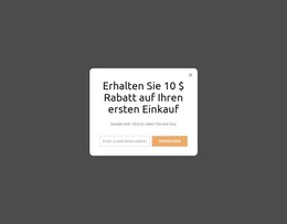 Popup Für Den Ersten Kauf - HTML5-Vorlage