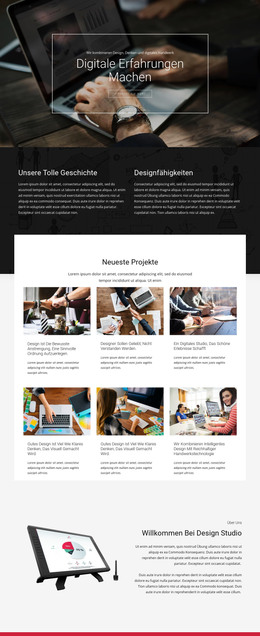 Webseite Für Crafting Digital Design Studio