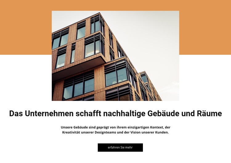 Gebäude und Raum schaffen HTML5-Vorlage