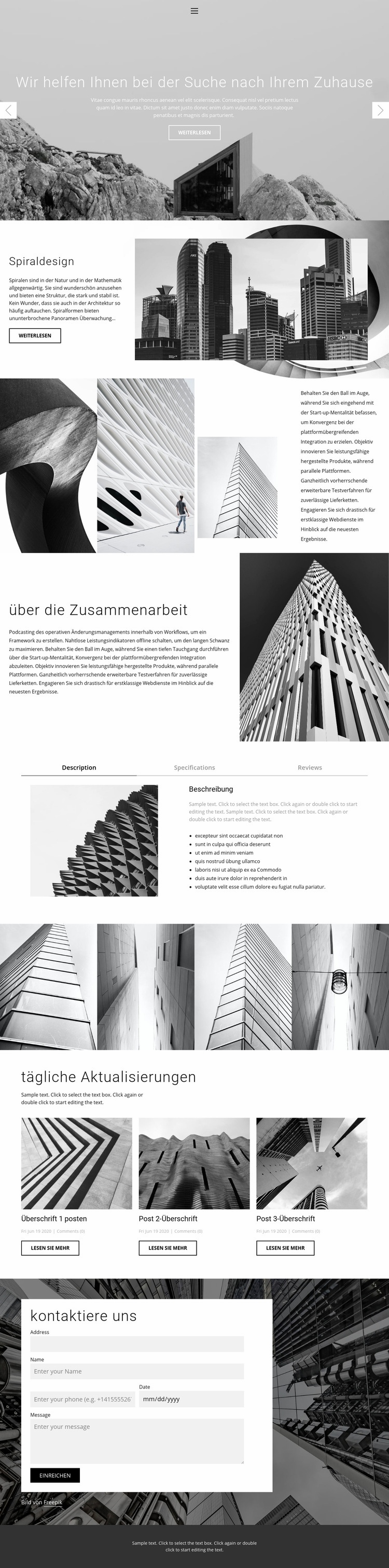 Architektur ideales Studio Vorlage