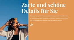 Schöne Modedetails – Website-Mockup-Vorlage