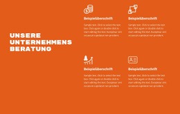 Benutzerdefinierte Schriftarten, Farben Und Grafiken Für Beratungsdienste