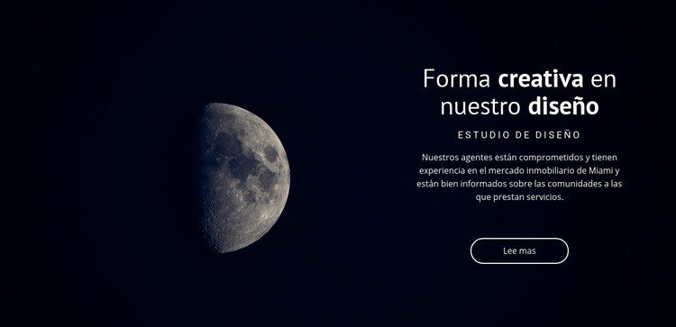 Tema espacial en proyectos Creador de sitios web HTML