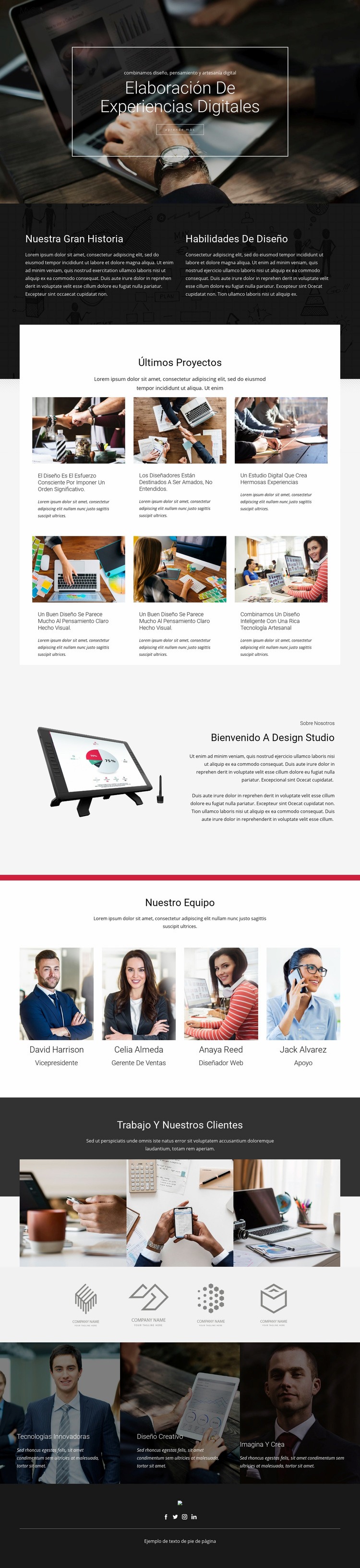 Estudio de elaboración de diseño digital Diseño de páginas web