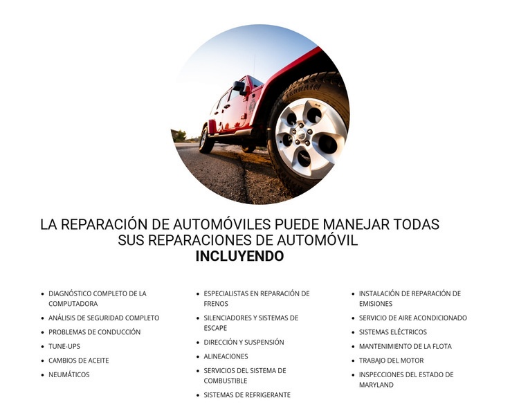 Servicios incluidos Maqueta de sitio web