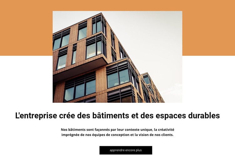 Créer un bâtiment et un espace Conception de site Web