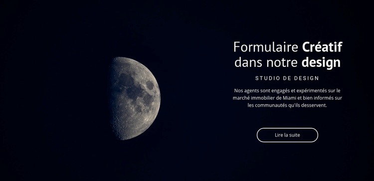 Thème de l'espace dans les projets Créateur de site Web HTML