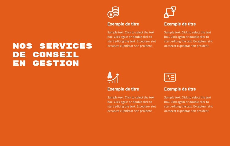 Services consultatifs Créateur de site Web HTML