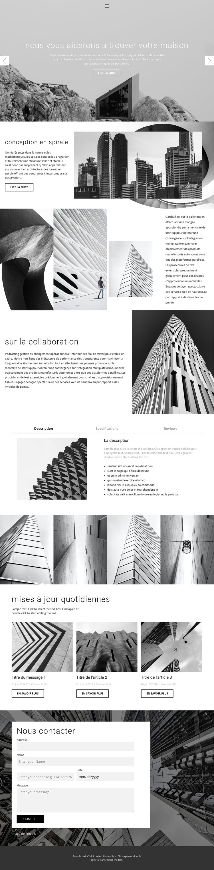 Studio idéal d'architecture Modèle CSS