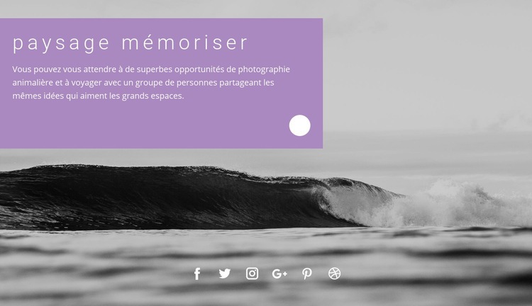 Souvenirs de paysages marins Modèle HTML5