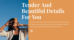 Beautiful Fashion Details - Easy-To-Use Homepage Design