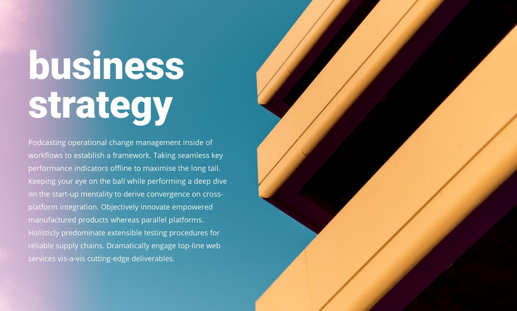 New business strategy Homepage Design