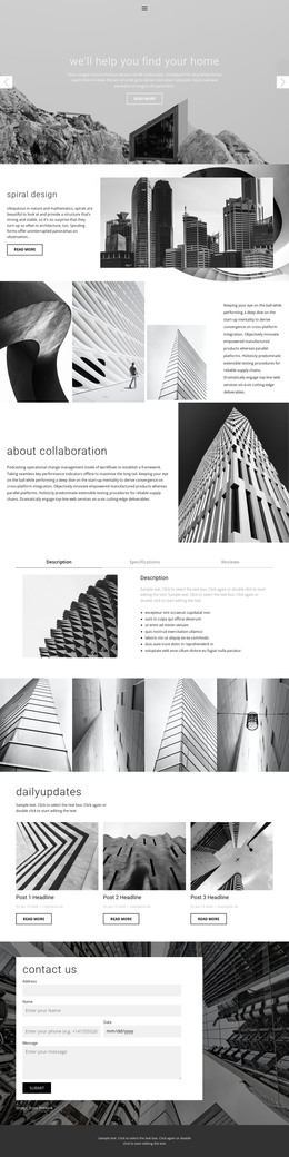 Constructive architecture - HTML Template by Nicepage