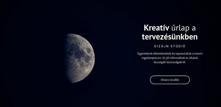 Űrtéma a projektekben Weboldal sablon