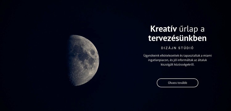 Űrtéma a projektekben Weboldal tervezés