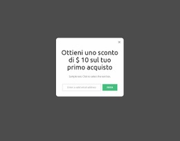 Generatore Di Siti Web Pronto All'Uso Per Primo Popup Di Acquisto